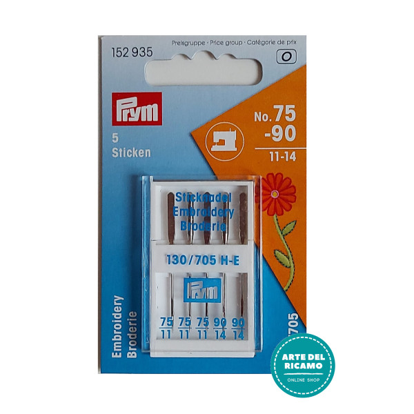 Prym - Machine Embroidery Needles - Assorted 75 - 90